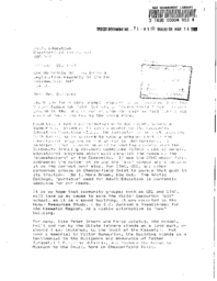 71-89(1) - Letter from Nora Brown Regarding Saving of Old Victor Sammurtok School, Chesterfield Inlet