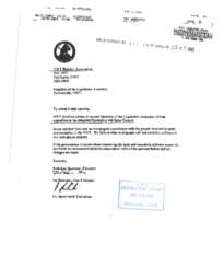 101-14(6) - Letter From NWT Biathlon Association In Opposition To The Proposed Recreation And Sport Council