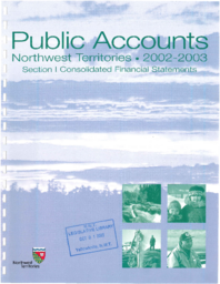 083-14(6) - Northwest Territories Public Accounts 2002-2003, Section I: Consolidated Financial Statements