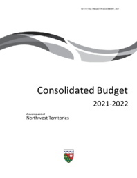 512-19(2) - Government of the Northwest Territories Consolidated Budget 2021-2022 