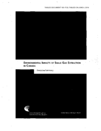 105-17(5) - Environmental Impacts of Shale Gas Extraction in Canada - Executive Summary, Council of Canadian Academies 