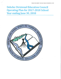 129-18(3) - Dehcho Divisional Education Council Operating Plan for 2017-2018 School Year ending June 30, 2018 