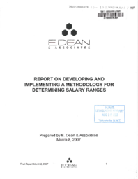 45-15(6) - Report on Developing and Implementing a Methodology for Determining Salary Ranges