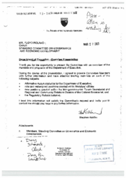 053-14(3)-Letter from Premier Stephen Kakfwi to Mr. Floyd Roland, Chair of the Standing Committee on Governance and Economic Development