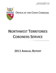 008-17(4) - Northwest Territories Coroners Services 2011 Annual Report 