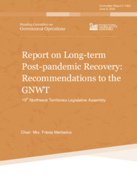 CR 02-19(2) - Report on Long-term Post-pandemic Recovery: Recommendations to the GNWT