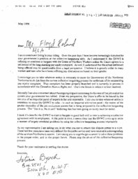 004-13(6)-Letters to Mr. Floyd Roland, MLA for Inuvik, regarding collective bargaining negotiations with the Union of Northern Workers.