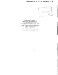 015-91(1) - Report of Chairman of Management and Services Board on Examination of Accounts and Financial Transactions of Legislative Assembly Retiring Allowances Fund, Year Ended March 31, 1990