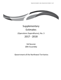 002-18(3) - Supplementary Estimates (Operations Expenditures), No. 3, 2017-2018 