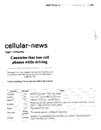 13-16(4) - List of Countries that Ban Cell Phones While Driving 