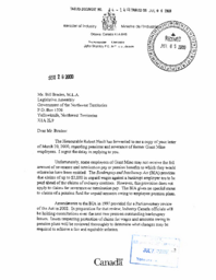 034-14(3)-to Mr. Bill Braden, M.L.A. from John Manley, Minister of Industry Canada regarding upcoming review of the federal Bankruptcy and Insolvency Act