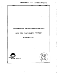 025-12(3) - Government of the Northwest Territories Long-Term Staff Housing Strategy, November, 1992