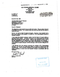 013-12(3) - letter from Dr. Covert, Chairperson of the Board of Inquiry, to Patterson