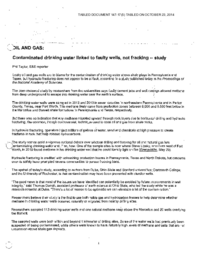 147-17(5) - Article titled "Oil and Gas: Contaminated drinking water linked to faulty wells, not fracking--study" 