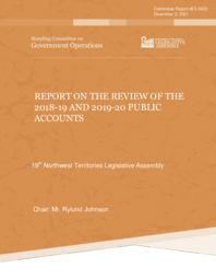 CR 23-19(2) - Report on the Review of the 2018-19 and 2019-20 Public Accounts