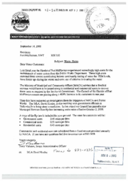 068-14(3)-Letter to the residents of Fort McPherson, NWT, from Terry Vulcano, Senior Administration Officer for the Hamlet of Fort McPherson dated, September 14, 2000, regarding water rates