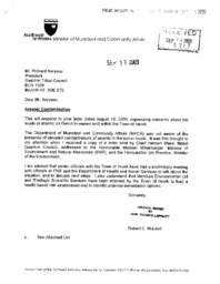 34-16(4) - Letter Addressed to Mr. Richard Nerysoo from Robert C. McLeod Regarding Arsenic Contamination 