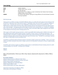 401-19(2) - Follow-up Letter for Oral Question 655-19(2):  Biomass Heating and Energy Efficiency for the Northwest Territories Housing Corporation