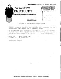 099-91(1) - Resolution on Suicides from Pauktuutit Inuit Women's Association