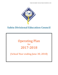 128-18(3) - Sahtu Divisional Education Council Operating Plan for 2017-2018 School Year (ending June 30, 2018) 