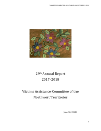 243-18(3) - 29th Annual Report , 2017-2018 - Victims Assistance Committee of the Northwest Territories 