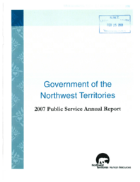 033-16(2) - Government of the Northwest Territories 2007 Public Service Annual Report