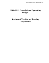 213-18(3) - 2018-2019 Consolidated Operating Budget - Northwest Territories Housing Corporation 