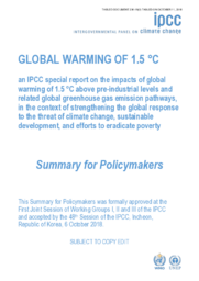 236-18(3) - Global Warming of 1.5 C - Summary for Policymakers 