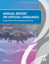 212-18(2) - Government of the Northwest Territories Annual Report on Official Languages 2015-2016 