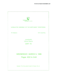 536-19(2) - Motion 15-86(1): Cruise Missile Testing Opposition - Excerpts from Hansard dated March 5, 1986 