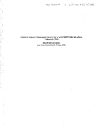 056-16(2) - Fonds d'allocation de retraite de l'Assemblee legislative etats financiers pour l'exercice termine le 31 mars 2008