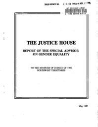 002-12(3) - The Justice House - Report of the Special Advisor on Gender Equality