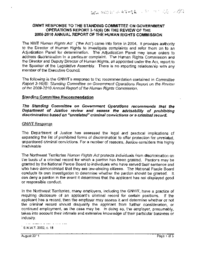 67-16(6) - GNWT Reponse to CR 3-16(6): Report on the Review of the 2009-2010 Annual Report of the Human Rights Commission 