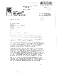 25-87(1) - Letter from Inuvialuit Corporation Concerning Division [of the Territory]