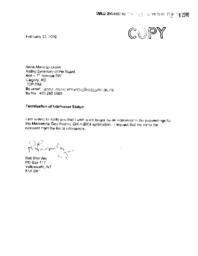 76-16(4) - Letter from Bromley, Robert Graham H. to National Energy Board Requesting Termination of His Intervener Status in the proceedings for the Mackenzie Gas Project Hearing GH-1-2004 