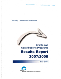 061-16(2) - Grants and Contributions Programs Results Report 2007/2008