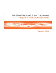 006-16(5) - Report of the NWT Power Corporation Review Panel, January 2010 