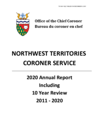 540-19(2) - Northwest Territories Coroner Service 2020 Annual Report Including 10 year Review 2011-2020 