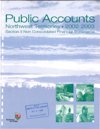 083-14(6) - Northwest Territories Public Accounts 2002-2003, Section II: Non Consolidated Financial Statements