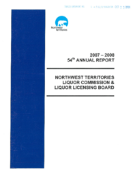 04-16(3) - Northwest Territories Liquor Commission & Liquor Licensing Board 54th Annual Report 2007-2008