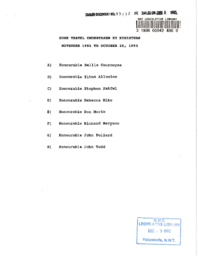 55-12(4) - Home Travel Undertaken by Ministers, November 1991 to October 15, 1993