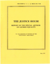 070-12(2) - The Justice House, Report of the Special Advisor on Gender Equality