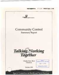 02-12(4) - Community Control Summary Report Talking and Working Together - cover page