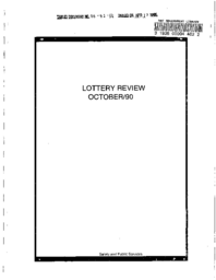 096-91(1) - Lottery Review Report, October, 1990