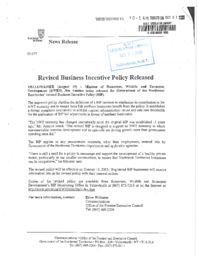 090-14(6) - Public Information On Government Contracting And Revised Business Incentive Policy