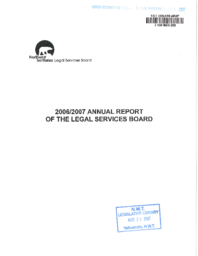 56-15(6) - 2006/2007 Annual Report of the Legal Services Board