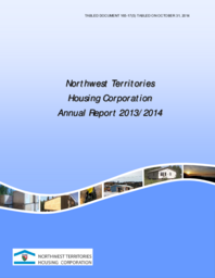 165-17(5) - Northwest Territories Housing Corporation Annual Report 2013-2014 