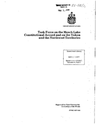 080-88(1) - Task Force on Meech Lake Accord and on Yukon and NWT Report of Senate Task Force, to Committee of the Whole