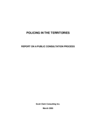 109-15(5) - Policing in the Territories: Report on a Public Consultation Process