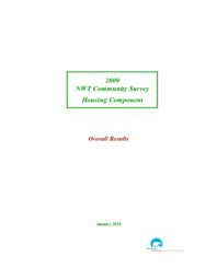 70-16(4) - 2009 NWT Community Survey - Housing Component 